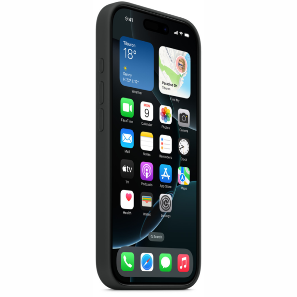 Second image of iPhone 16 Pro Silicone Case – Black Soft-Touch Protective Cover | Slim & Stylish Phone Case