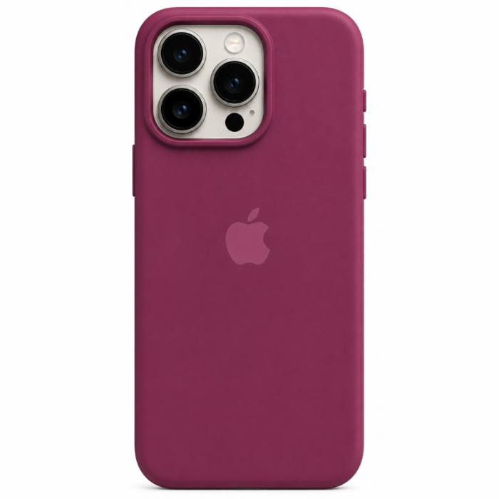 iPhone 16 Pro Silicone Case – Solid Wine Soft-Touch Protective Cover | Slim & Stylish Phone Case