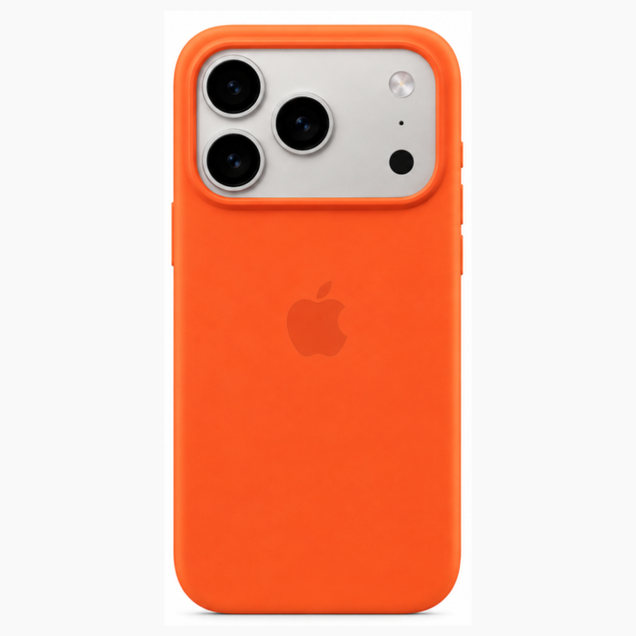 iPhone 17 Pro Silicone Case – Orange Soft-Touch Protective Cover | Slim Premium Case