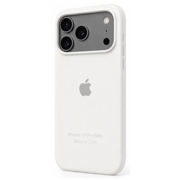 iPhone 17 Pro Max Silicone Case – White Soft-Touch Protective Cover | Slim & Premium Fit