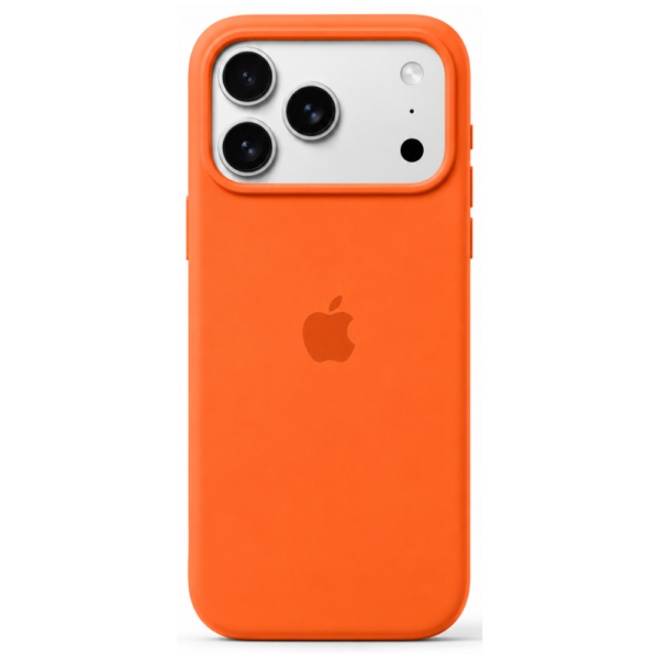 iPhone 17 Pro Max Orange Silicone Case – Premium Soft-Touch Protective Cover | Slim Fit